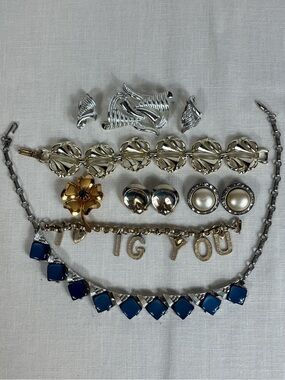 Vintage Signed Coro Costume Jewelry 8 Piece Lot